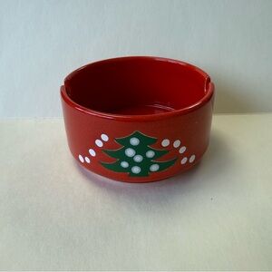 Vintage Waechtersbach Ceramic Christmas Tree Ashtray Embossed Signature.